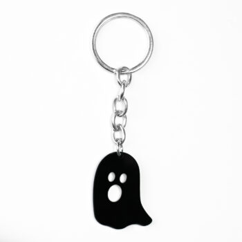 Ghost Black Keychain Quirky