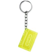 Retro Cassette Tape Keychain Neon