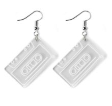 Radio Retro Cassette Tape Radio Transparent Earring