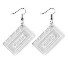 Radio Retro Cassette Tape Radio Transparent Earring
