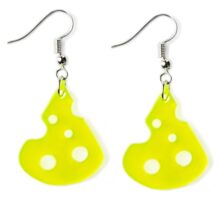 Cheese Neon Earrings Statement