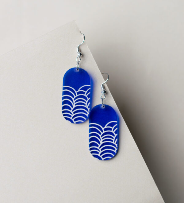 Blue Wave Earrings Quirky