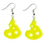 Cheese Neon Earrings Statement
