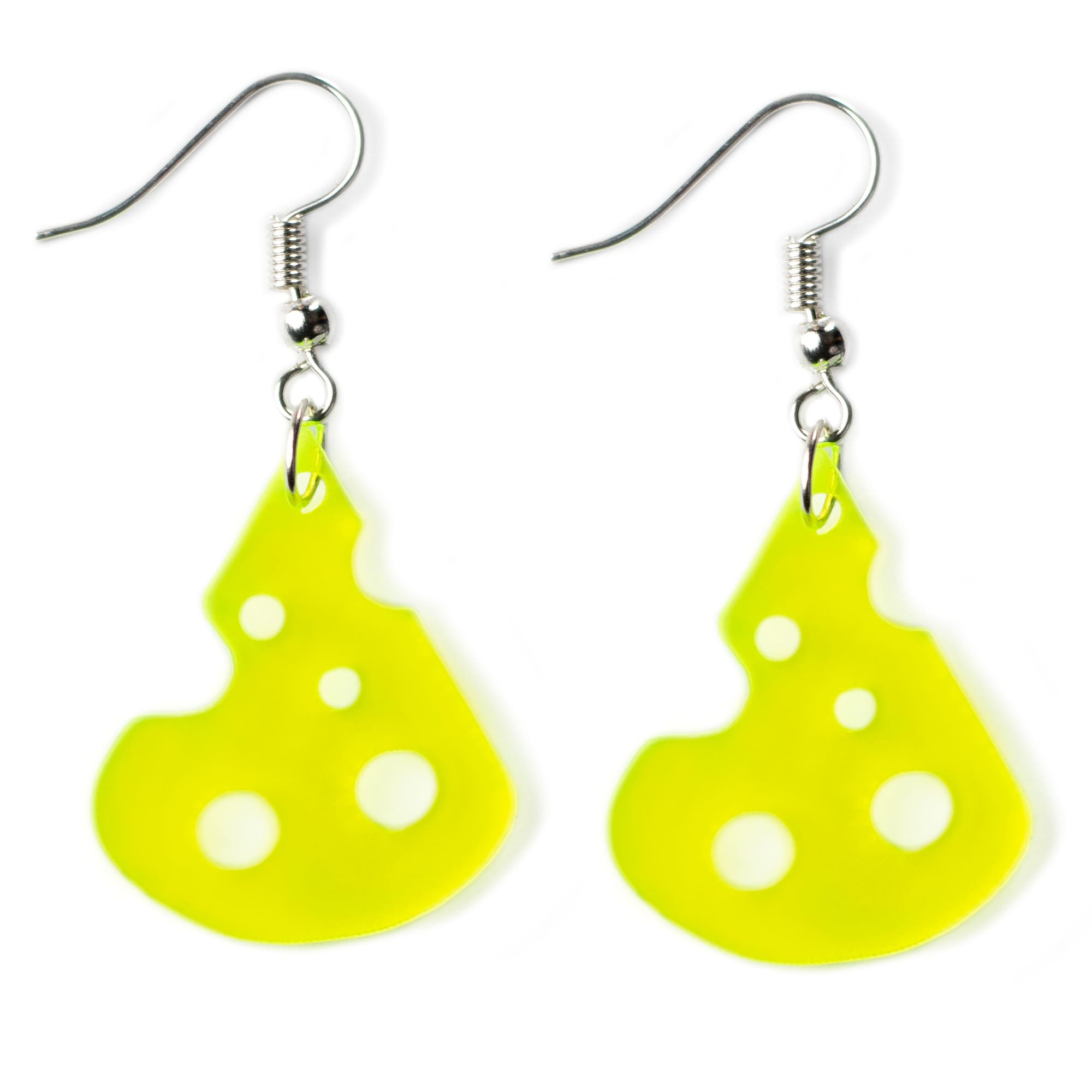 Cheese Neon Earrings Statement