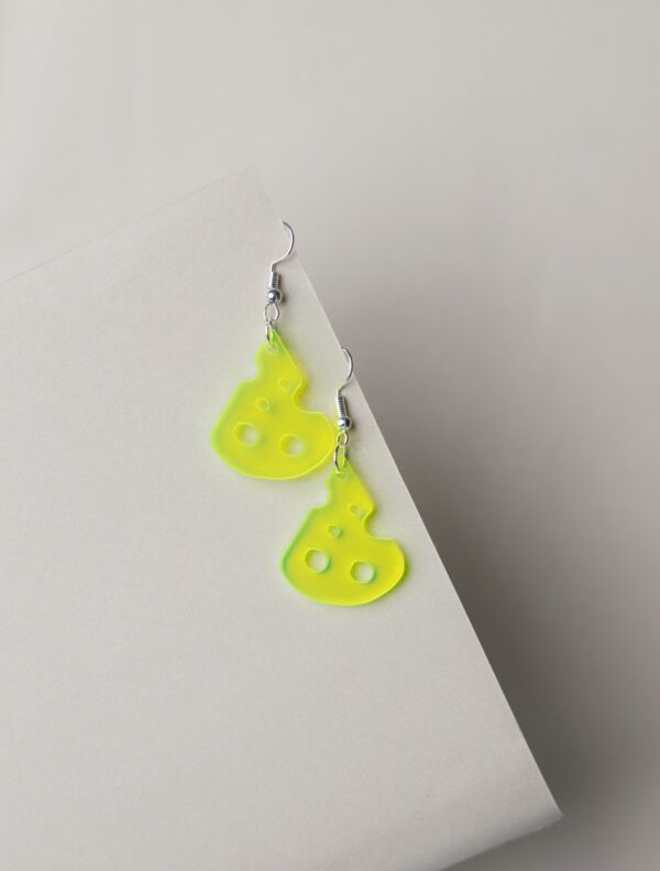 Cheese Neon Earrings