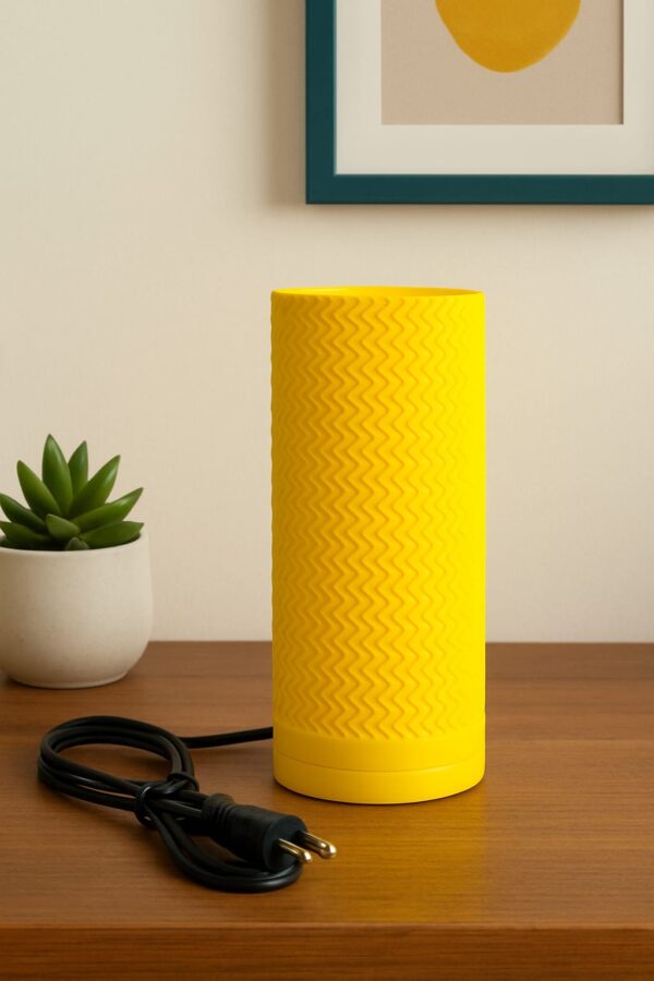 zigzag design cylinder shape lamp zamp