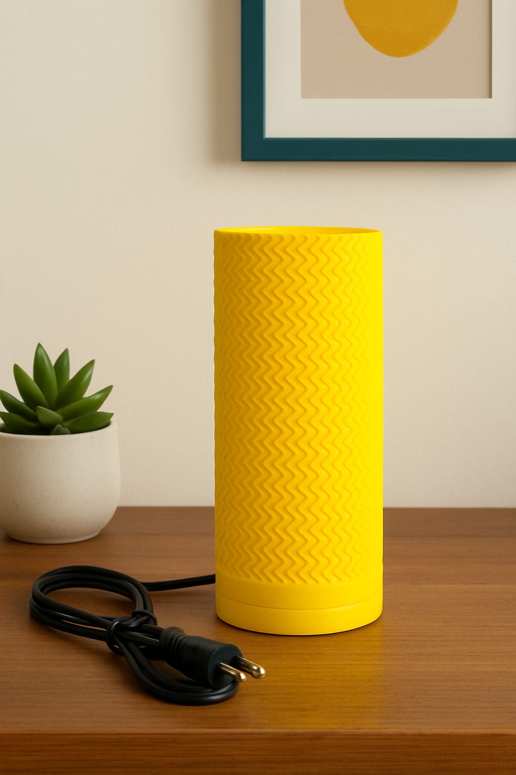 zigzag design cylinder shape lamp zamp