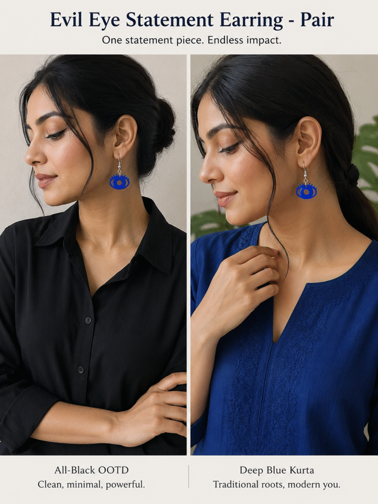 How to Pair Evil Eye Statement Earring